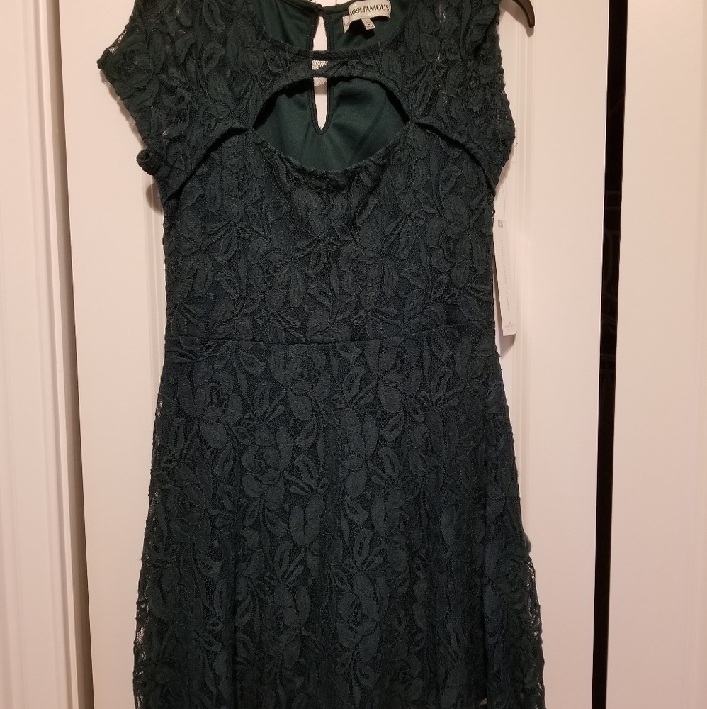 Almost Famous green lace dress